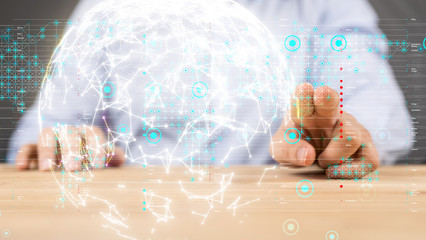 Software, web development, programming concept. Abstract Programming