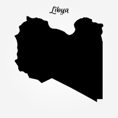 Wall Mural - Map of Libya. Vector illustration. World map