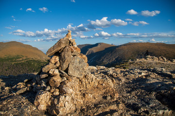 rocks on blue sky