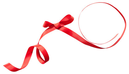 Wall Mural - red isolated ribbon with bow