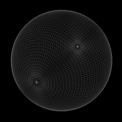 Wall Mural - render lines globe