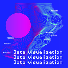 Wall Mural - abstract background with generative art elements. futuristic and glitched shapes in cyberpunk style,