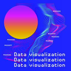 Wall Mural - abstract background with generative art elements. futuristic and glitched shapes in cyberpunk style,