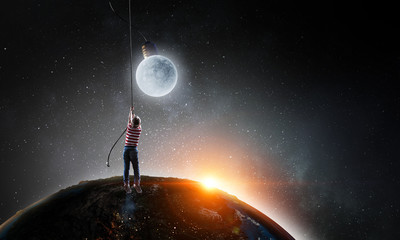 Wall Mural - Childish sweet dreams . Mixed media