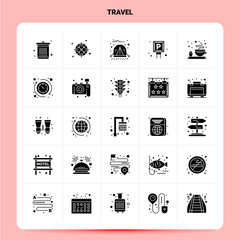 Sticker - Solid 25 Travel Icon set. Vector Glyph Style Design Black Icons Set. Web and Mobile Business ideas design Vector Illustration.