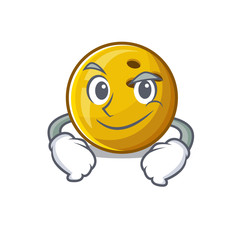 Sticker - Cool bowling ball mascot character with Smirking face