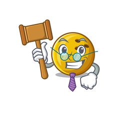 Sticker - Smart Judge bowling ball in mascot cartoon character style