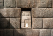 Three Windows in Inca Wall in Coricancha Ruins