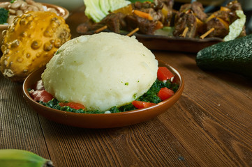 Canvas Print - Tanzanian Ugali and sukuma wiki