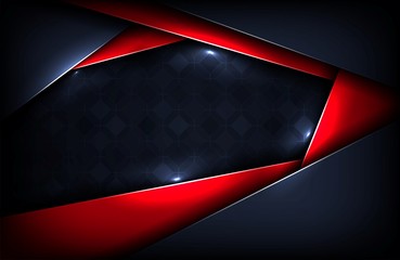 Wall Mural - abstract modern dark background red shine line