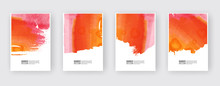 Abstract Watercolor Color Design Banner Set. Vector Illustration Eps 10