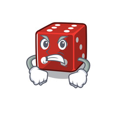 Poster - Dice cartoon character design having angry face