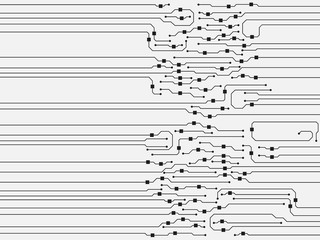 Wall Mural - Vector circuit board background. Abstract flat circuit board illustration
