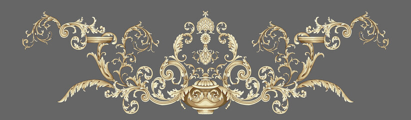 Decorative elegant luxury design.Vintage elements in baroque, rococo style.Design for cover, fabric, textile, wrapping paper .