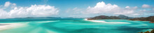 Panoramic View Of Beautiful White Heaven Beach With Copy Space