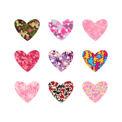 Wall Mural - valentines hearts-01