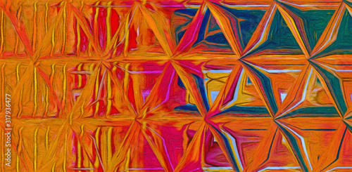 Trendy texture background with colorful paper stripes can use like modern des...