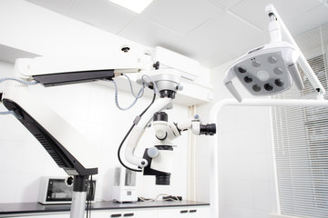 Image of a professional dental endodontic binocular microscope