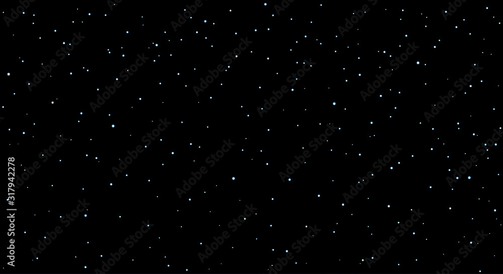 Stars in the night sky. Vector drawing - obrazy, fototapety, plakaty 