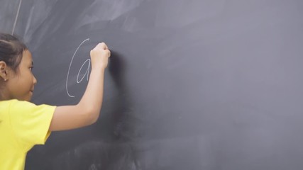 Wall Mural - Female student writes mathematical equations