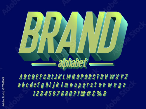 Vector of stylized modern alphabet design