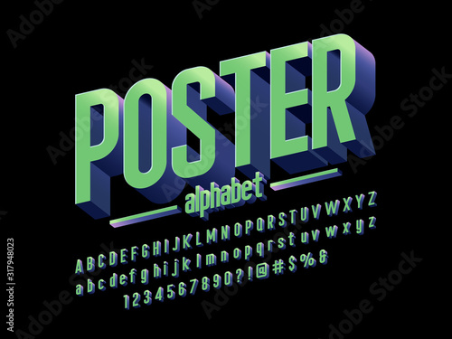 Vector of stylized modern alphabet design