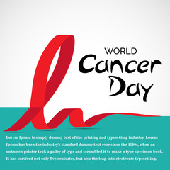 Wall Mural - World Cancer Day