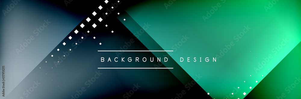 Abstract background - squares and lines composition created with lights and shadows. Technology or business digital template - obrazy, fototapety, plakaty 