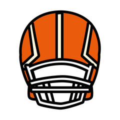 Wall Mural - american football helmet on white background