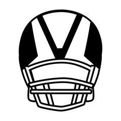 Poster - american football helmet on white background