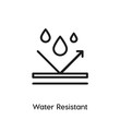 water resistant icon vector. waterproof icon vector symbol illustration. Modern simple vector icon for your design. water resistant repellent icon vector	