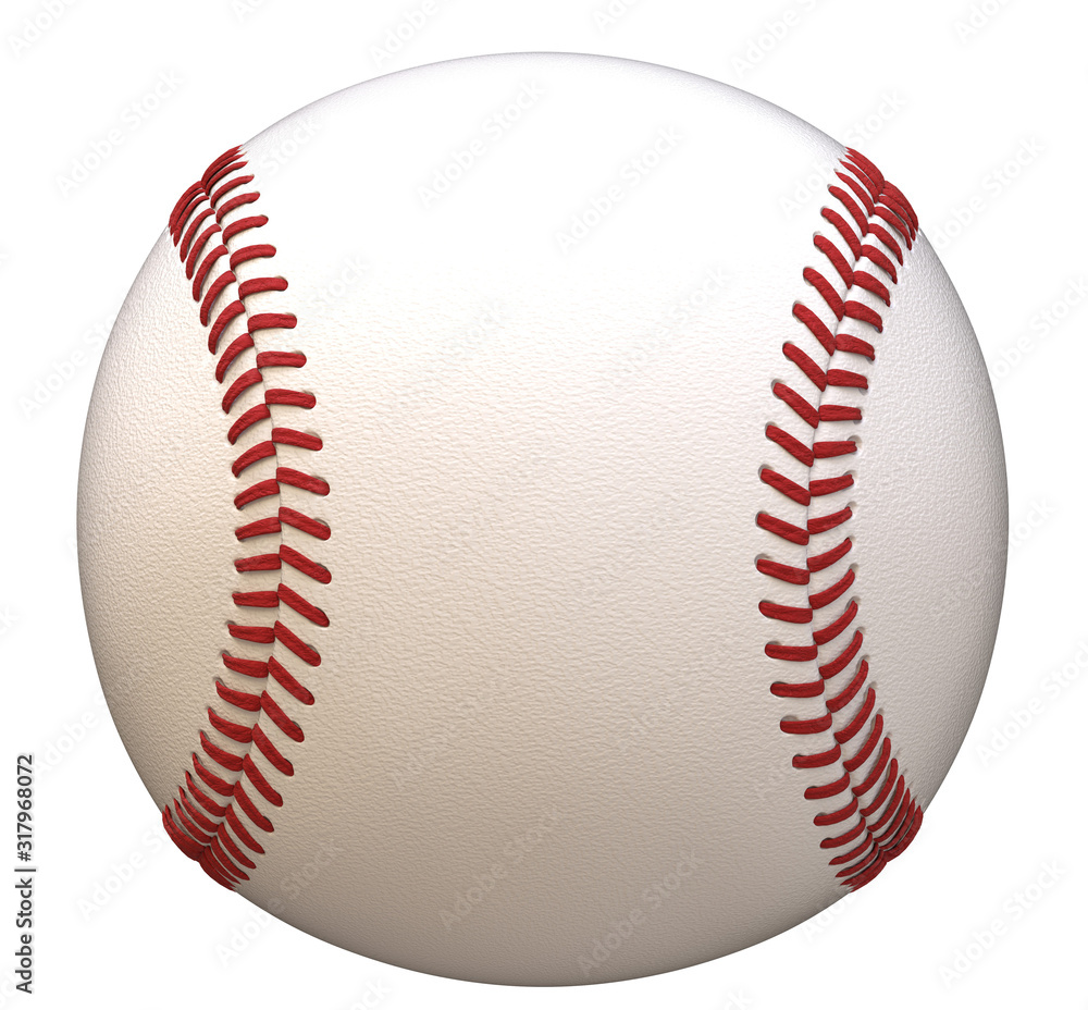 Baseball isolated on white background - obrazy, fototapety, plakaty 