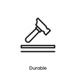 durable icon vector. durability icon vector symbol illustration. Modern simple vector icon for your design. Blacksmith icon vector	