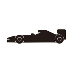 Car of formula 1 vector icon illustration sign