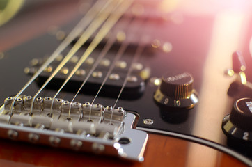 Wall Mural -  Electric guitar macro abstract