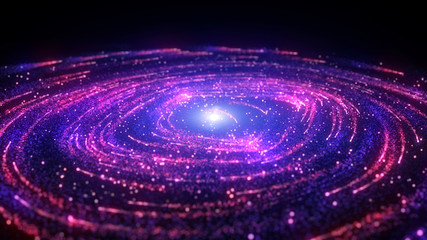Wall Mural - abstract purple and pink galaxy dynamic background.futuristic vivd neon swirl lines. light effect.