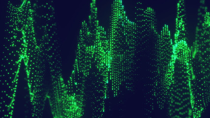 Wall Mural - flow of digital information. global connection concept. technology futuristic background. big data v