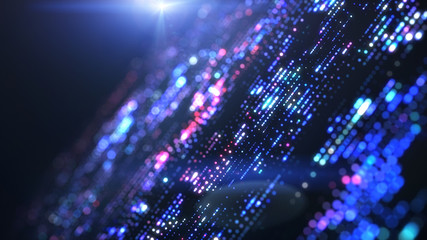 flow of digital information. global connection concept. technology futuristic background. big data v