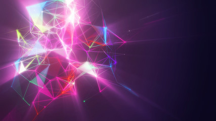 Wall Mural - lines connected triangles. network sphere system. digital data plexus technology construction. conne