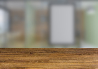 Background with empty wooden table. Flooring