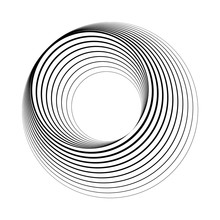 Lines In Circle Shapes. Abstract Geometric Background.