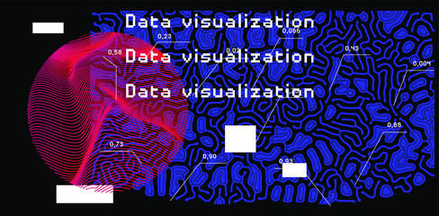 Aufkleber - Abstract Visualization of data and information in graph form. Conceptual 3D illustration of futuristic technology, complex systems and calculations.