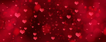 Decorative Valentines Day Background With Bokeh Lights And Heart.