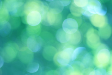 Abstract blue green bokeh background