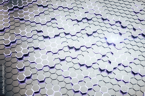 Creative digital honeycomb wallpaper.