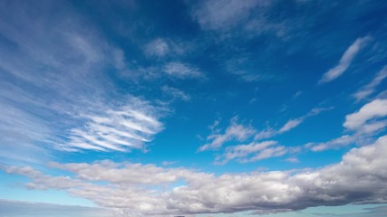 Sticker - White clouds moving on blue sky