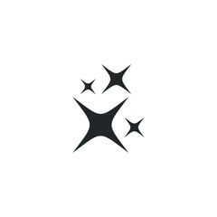 Aufkleber - Shine icon template color editable. Shine symbol vector sign isolated on white background illustration for graphic and web design.