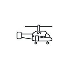 Leinwandbilder - Helicopter icon template color editable. Helicopter symbol vector sign isolated on white background illustration for graphic and web design.