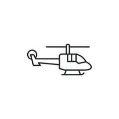 Poster - Helicopter icon template color editable. Helicopter symbol vector sign isolated on white background illustration for graphic and web design.