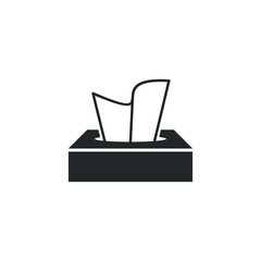 Leinwandbilder - Tissue box icon template color editable. Tissue box symbol vector sign isolated on white background illustration for graphic and web design.